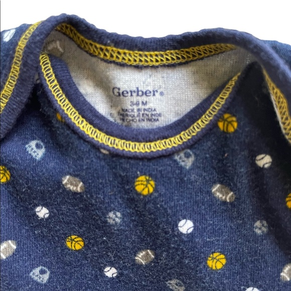 Size 3-6 Month Bundle of 3 Boy Infant Onsie Snap Shirt Short - Picture 3 of 15